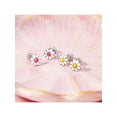 thumbnail image 6 of 925 Sterling Silver Enamel Daisy Screw Back Earrings for Toddler Girls Flower, 6 of 9