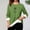 11#Green, variant on Womens Base Layer Shirts Autumn Winter Floral Print Round Neck Long Sleeve Thickened Fleece Teddy Shearling Warm Fitted Thermal Tops for Daily Cold Weather Wear