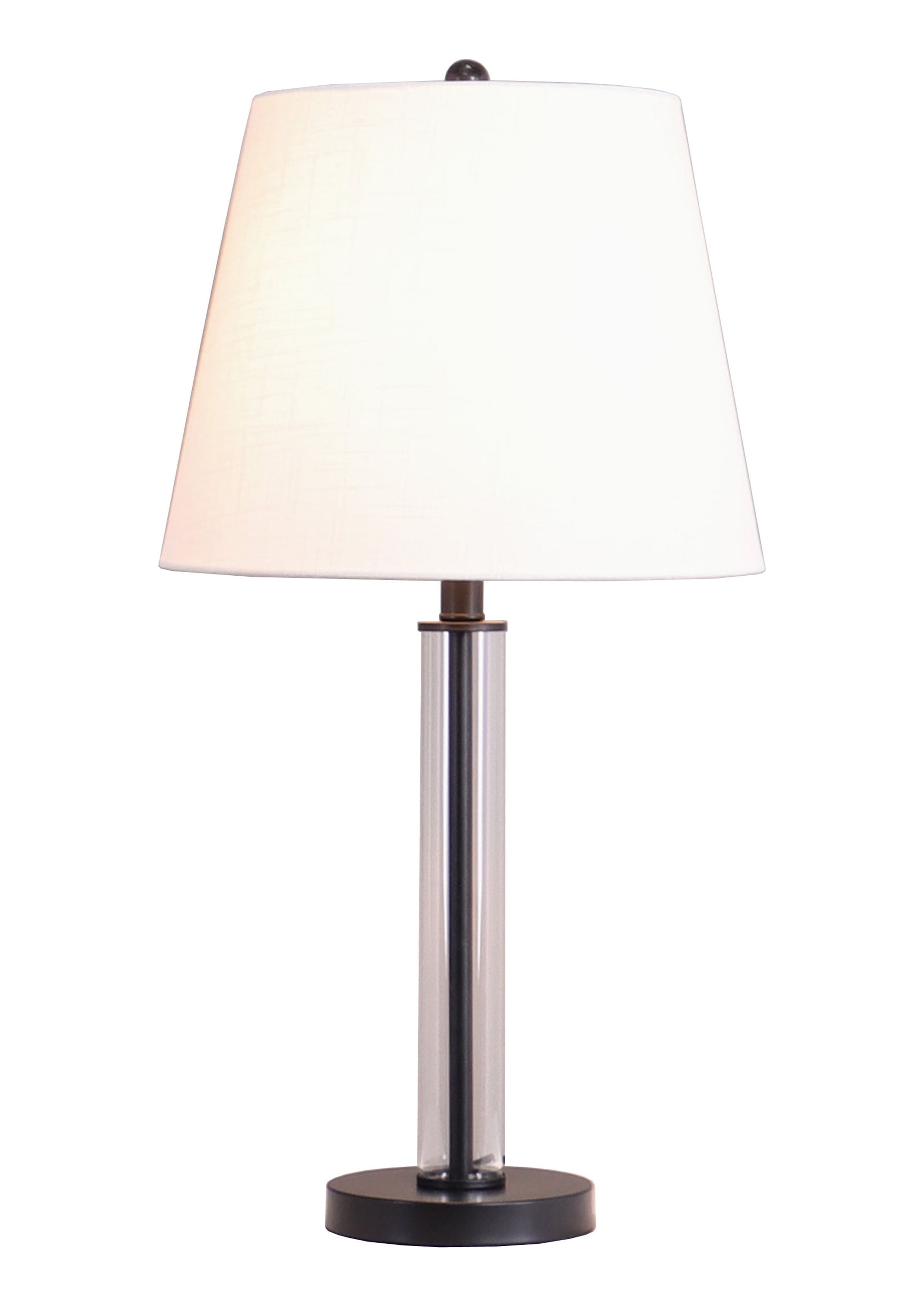 (2 pack) Better Homes & Gardens 19" Black Metal and Clear Glass Column Lamp Base