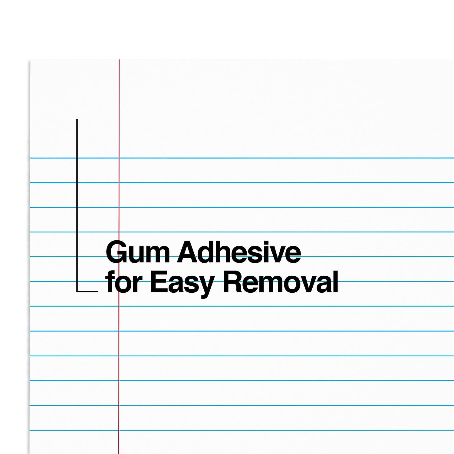 Staples 8-1/2" x 14" White Glue-Top Notepad Wide Ruled 12/Pack TR57335/185322