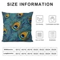 thumbnail image 5 of Orinice Peacock Feather Graphic Decorative Cushion Throw Pillow Cover for Home Couch Living Room Bed Sofa Pillow Cases (1PC) 18x18in, 5 of 5