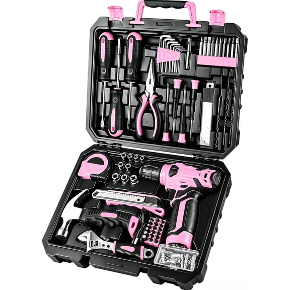 Home Tool Set with 8V Cordless Drill, Practical Hand Tool Kit for Household Daily Use