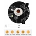 thumbnail image 6 of 13 Inch Round Placemats Set of 6, Black Dandelion Non Slip Heat Insulation PP Table Mats, Spring Modern Minimalist Country Flower Washable Place Mats for Kitchen Dining Party Table Decor, 6 of 7