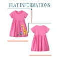 thumbnail image 6 of HWJAD Little Girls A-Line Dress Cute Giraffe Pattern Short Sleeve Casual Toddler Girl Dresses for Party Floral 6T, 6 of 6