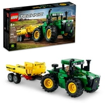 LEGO Technic John Deere 9620R 4WD Tractor Toy 42136 Building Toy - Collectible Model with Trailer, Featuring Realistic Details, Construction Farm Toy for Kids Ages 8 