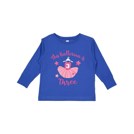 

Inktastic Ballerina 3rd Birthday Girls Long Sleeve Toddler T-Shirt