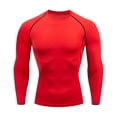 thumbnail image 2 of ZenCart Men Sport Top 3D Slim Fit High Elasticity Round Neck Quick-drying Long Sleeves Slim Fit Compression Figure Shaping Gym Running Basketball T-shirt, 2 of 8