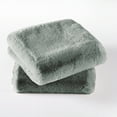thumbnail image 2 of Home Soft Things Heavy Faux Fur 2 Piece Throw Pillow Cover Set - Silver - 20" x 20", 2 of 5