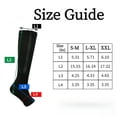 thumbnail image 7 of 2 Pairs Zipper Compression Socks for Women Men 15-25 mmHg Open Toe Knee High Support Socks, 7 of 7