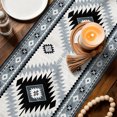 thumbnail image 4 of Brown Beige Boho Table Runner 70 Inches Long,Southwestern Ethnic Abstract Geometric Cotton Linen Table Runners Dresser Scarves,Fabric Tabletop Scarf Furniture Cover for Home Dinner Party 13"x70", 4 of 9