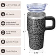 thumbnail image 3 of Leak-Proof Lid 20oz Geometric Design Tumbler with Handle, Double Wall Insulated Stainless Steel Travel Coffee Mug and Straw, 3 of 5