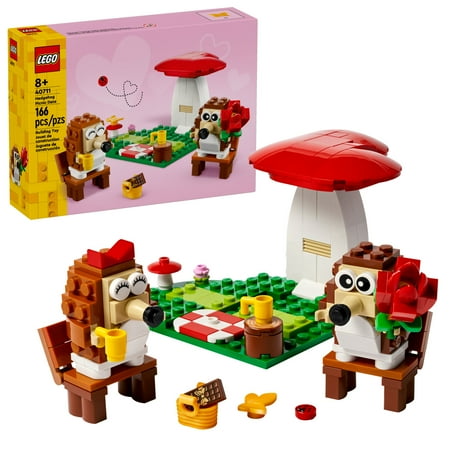LEGO Hedgehog Picnic Date Building Set - Animal Toy Figures and Playset, Cute Gift for Kids, 40711