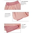 thumbnail image 6 of FEDTOSING Women's 2 in 1 Running Shorts Workout Athletic Gym Shorts with Phone Pockets Pink,up to Size 2XL, 6 of 7