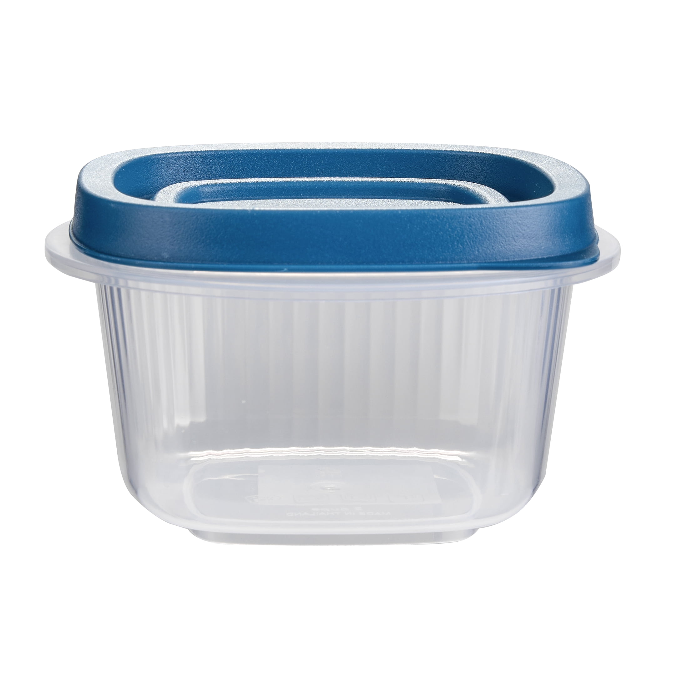 (4 pack) Mainstays Reusable Food Storage Container, Small Square, Plastic, 3-Pack, 3 Containers with Lids, 2 Cups, Ideal for Snacks and Fresh Ingredients