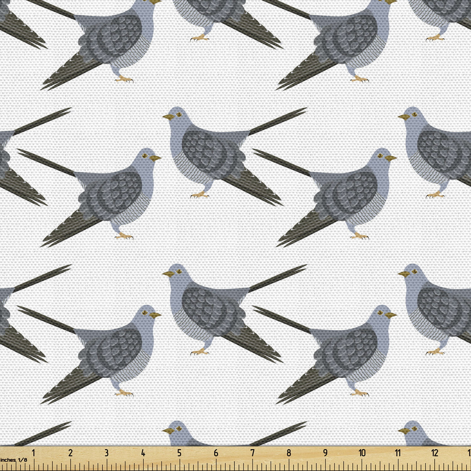 Cotton Canvas Fabric Doves Birds Flying Upholstery 150cm Wide 