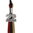 thumbnail image 3 of Black/Red/Antique Gold Graduation Tassel with Silver Date Drop, 3 of 3