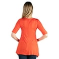 thumbnail image 3 of 24seven Comfort Apparel Elbow Sleeve Maternity Swing Tunic Top, 3 of 4