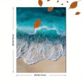 thumbnail image 3 of Turquoise Ocean Wave Beach Canvas Art，Aerial View Coastal Decor for Home Vacation Rental, 3 of 8