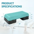 thumbnail image 2 of Signature Fitness Adjustable Aerobic Step Platform with 4 Risers, Non-Slip Stepper for Home Gym Workouts – 16", 28", 43", Pink/Blue/Gray, 2 of 5
