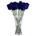 thumbnail image 2 of Dark Blue Realistic Wooden Roses 32 Count, 2 of 5