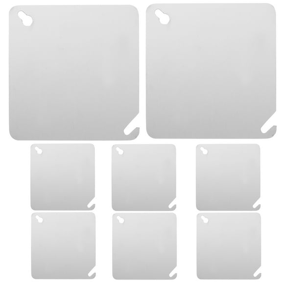 Miangastore 8pcs Square Metal Electrical Box Cover Plate Blank Outlet Faceplate Cover Metal Easy Installation For Junction Boxes Electrical Panels Office Home