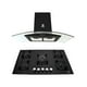 thumbnail image 1 of Combo Lecco SUPRA Parrilla de Cocina 5 Quemadores Cristal Negro y Campana 90 cm, 1 of 4
