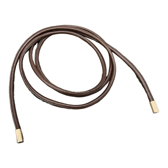HUANLEDASH Women Thin Belt Round Faux Leather Waistband Lace-up Elastic Band Jacket Sweater Waist Decorative Belt Outfit Accessories