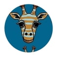 thumbnail image 4 of HAOXIT Round Table Cover Elastic Tablecloth Pastel Colors Giraffe Cute Cartoon Dot Suitable for Dining Table and Card Table 42-46, 4 of 8