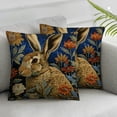 thumbnail image 2 of COMIO SILYHEART William Morris Forest Rabbit Floral Art Nouveau Lumbar Pillowcase Cushion Cover&nbsp;2pc, 2 of 6