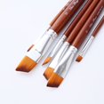 thumbnail image 5 of Dekaim Cepillo de Gouache, 6 Piezas de Nailon, Mango de Madera, Juego de cepillos de Gouache, Pinceles de Pintura al óleo de Acuarela, 5 of 5
