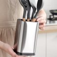 thumbnail image 6 of Fixdono Stainless Steel Utensil Holder for Countertop, Stable Weighted Base, Rust-Resistant Kitchen Tool Organizer, 6 of 11