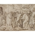 thumbnail image 3 of Master of the Egmont Albums 14x12 Black Modern Framed Museum Art Print Titled - The Parable of the Tribute Money (C. 1580/1600), 3 of 5