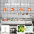 thumbnail image 2 of KFFKFF Countertop Refrigerated Salad Pizza Prep Station 140 W Glass Guard ETL, 2 of 9