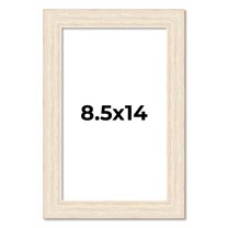 8.5x14 Frame White Real Wood Picture Frame Width 1.5 inches | Interior Frame Depth 0.5 inches |