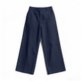 thumbnail image 6 of Levmjia Women Wide Leg Cotton Linen Pants High Waisted Elastic Waist Summer Casual Pure Color Loose Fit Breathable Lightweight Comfortable Pants For Women With Side Pockets, 6 of 6