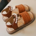 thumbnail image 7 of Mgmyaa Baby Girls Pearl Accented Sandals Soft Sole First Walkers Beach Shoes Seaside & Travel Footwear (9M-6Y), 7 of 7