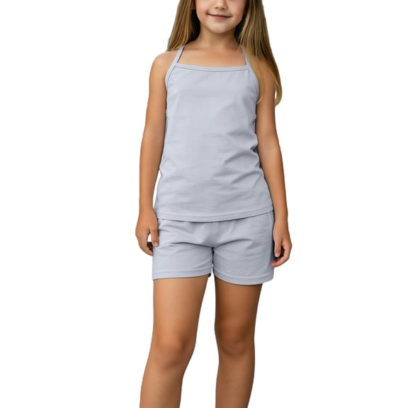 Kids Clothes, Sentuca Girls Tank Tops and Shorts 2 Piece Sets Solid Color Casual Sleepwear Outfits Set