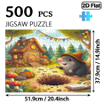 thumbnail image 3 of 500-piece horizontal paper jigsaw puzzle - A mouse digging a hole, size 20.5*15 inches., 3 of 9