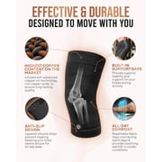 TheraCopper Copper Knee Brace for Men & Women (2 Pack) — Non-Slip Compression Copper Knee Sleeves for Fitness, Running, Workouts & Daily Wear (Large)