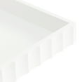 thumbnail image 4 of Kate and Laurel Lissi Decorative Rectangle Tray with Wavy Design, 16 x 12, White, Modern Scalloped Serving Tray for Coffee Table Ottoman, Dining Table, or Entryway Catch-All Tray, 4 of 9