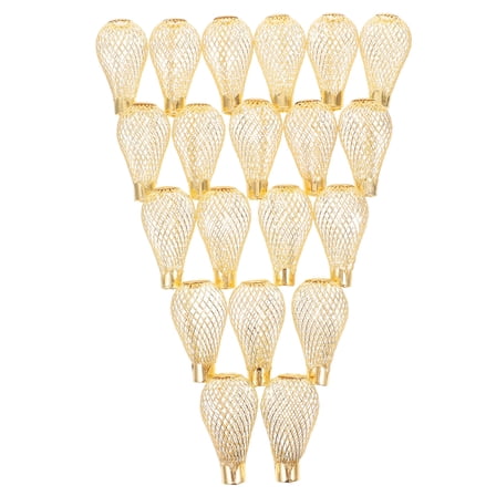 LABSERRON Golden Hollow Design Iron Pendant Lamp Shade 20Pcs For Christmas Decorations Elegant Style