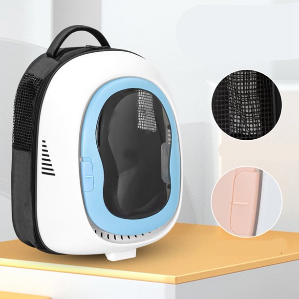 Mochila Para Gatos, Gran Espacio, Transpirable, Visión Amplia, Mochila Portátil Para Mascotas, Bolsa De Transporte Con Cerraduras De Seguridad Para Perros Y Gatos