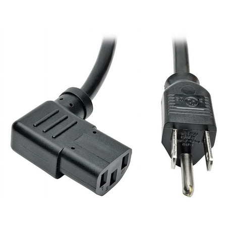 UPC: 0037332185877 | Tripp Lite Model P006-014-13RA 14 ft. Standard Computer Power Cord 10A 18AWG (NEMA 5-15P to Right Angle IEC-320-C13)