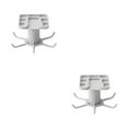 thumbnail image 3 of kurtrusly Kitchen Hanger Self-adhesive Replacement Solid Color Rotatable 6 Claw Detachable Cup Brush Rack Holder Accessories Grey 2Set, 3 of 6