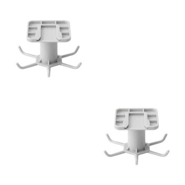 Transemion 1/2/3/5 Kitchen Hanger Self-adhesive Replacement Solid Color Rotatable 6 Claw Detachable Cup Brush Rack Holder Accessories Grey 2PCS