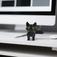 thumbnail image 5 of 3D Printed Black Cat Figurine with Realistic Golden Eyes Desktop Ornament, Exquisite Craftsmanship Artisan Sculpture for Modern Minimalist Spaces, 5 of 5