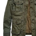 thumbnail image 2 of CaseClear Men's Rust Relic M65 Field Jacket, Vintage Washed Cotton Jacket, Green, 2 of 5
