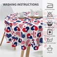 thumbnail image 3 of Patriotic Tablecloth Red White and Blue Tablecloth Love Round Tablecloth 60 Inch Washable Reusable for 4th of July Tablecloth Parties Dinner Picnic Dining Kitchen Decor, 3 of 6