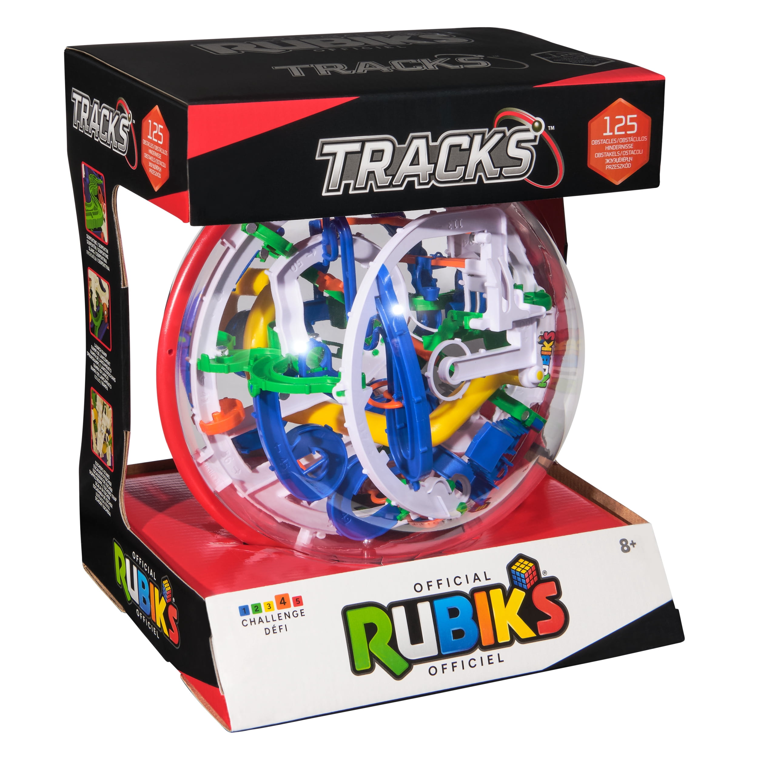 Rubik’s Cube, Rubik’s Tracks 125 3D Gravity Maze & 3D Puzzle Game with 125 Obstacles, Problem-Solving Challenging Brain Teaser Fidget Toy, for Ages 8+