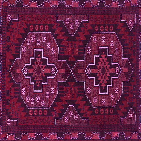 Ahgly Company Indoor Square Persian Pink Traditional Area Rugs, 4' Square